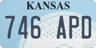 KS license plate 746APD