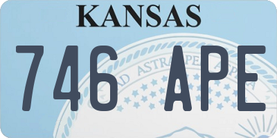 KS license plate 746APE