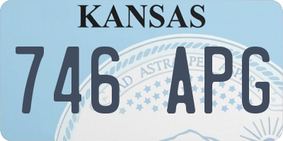 KS license plate 746APG