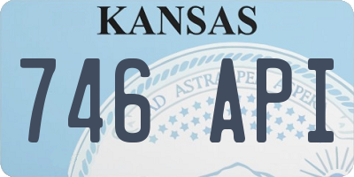 KS license plate 746API