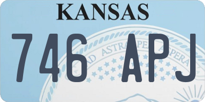 KS license plate 746APJ