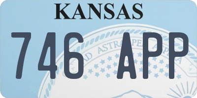 KS license plate 746APP