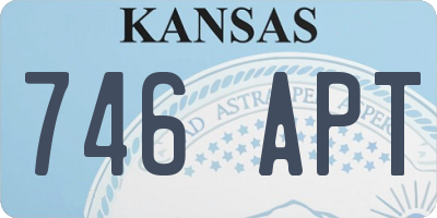 KS license plate 746APT