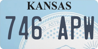 KS license plate 746APW