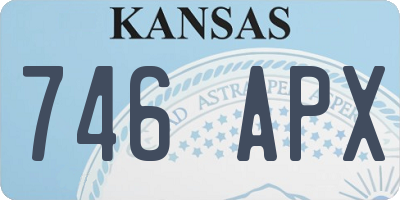 KS license plate 746APX