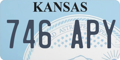KS license plate 746APY