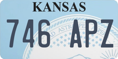 KS license plate 746APZ