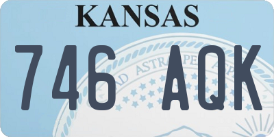 KS license plate 746AQK