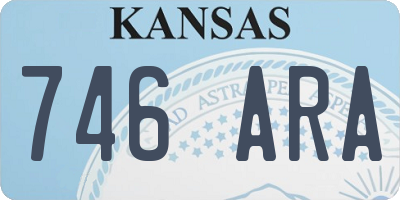 KS license plate 746ARA
