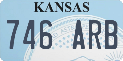 KS license plate 746ARB