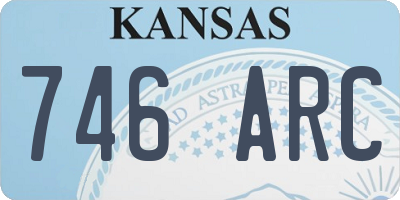 KS license plate 746ARC