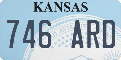 KS license plate 746ARD