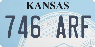 KS license plate 746ARF