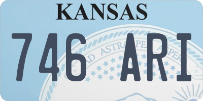 KS license plate 746ARI