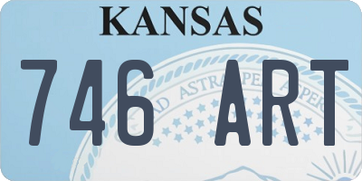 KS license plate 746ART
