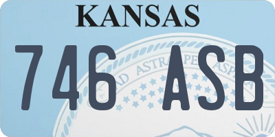 KS license plate 746ASB