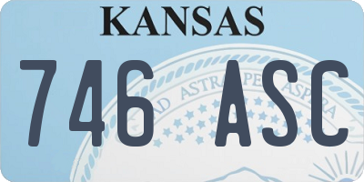 KS license plate 746ASC