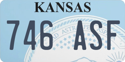 KS license plate 746ASF