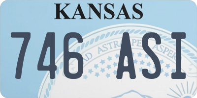 KS license plate 746ASI