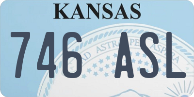 KS license plate 746ASL