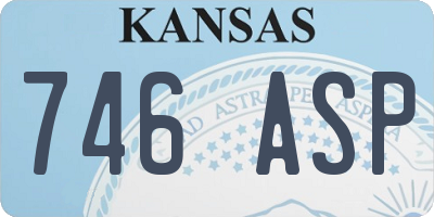 KS license plate 746ASP