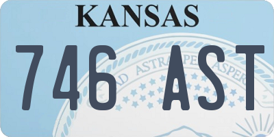 KS license plate 746AST