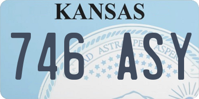 KS license plate 746ASY