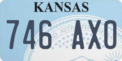 KS license plate 746AXO