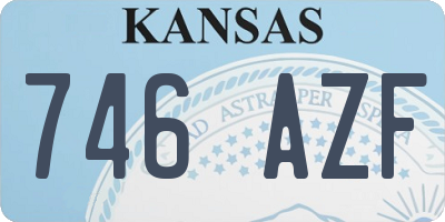 KS license plate 746AZF