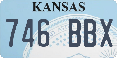 KS license plate 746BBX