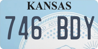KS license plate 746BDY
