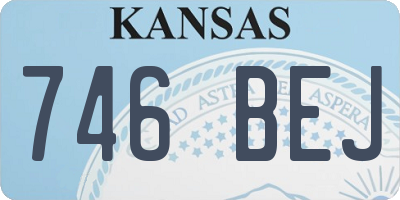 KS license plate 746BEJ