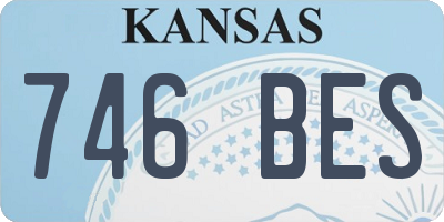 KS license plate 746BES