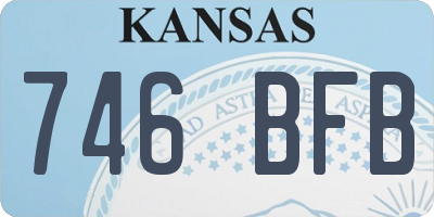 KS license plate 746BFB