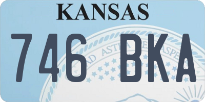 KS license plate 746BKA
