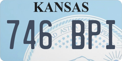 KS license plate 746BPI