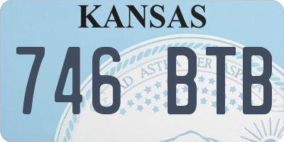 KS license plate 746BTB