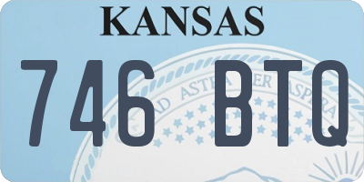 KS license plate 746BTQ