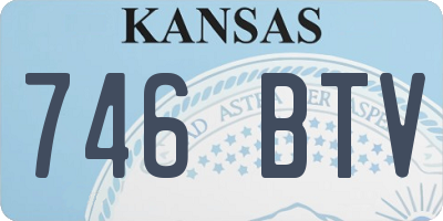 KS license plate 746BTV