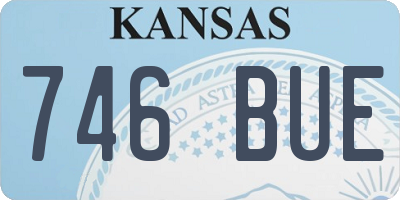KS license plate 746BUE