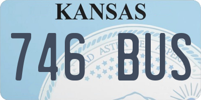 KS license plate 746BUS