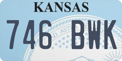KS license plate 746BWK