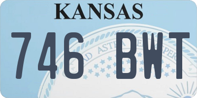 KS license plate 746BWT