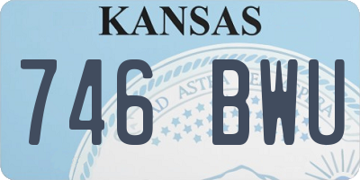 KS license plate 746BWU