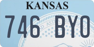 KS license plate 746BYO