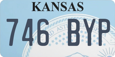KS license plate 746BYP
