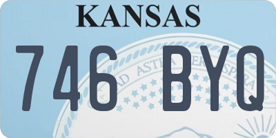KS license plate 746BYQ