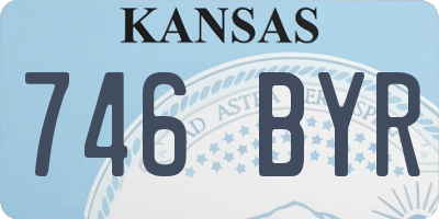 KS license plate 746BYR