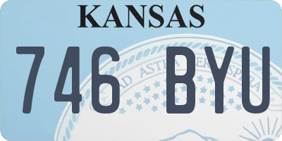 KS license plate 746BYU