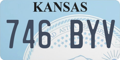 KS license plate 746BYV